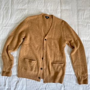 Uniqlo wool tan cardigan